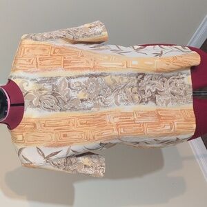 Cathy Che | Vintage 80s Elegant Women's Patterned Top